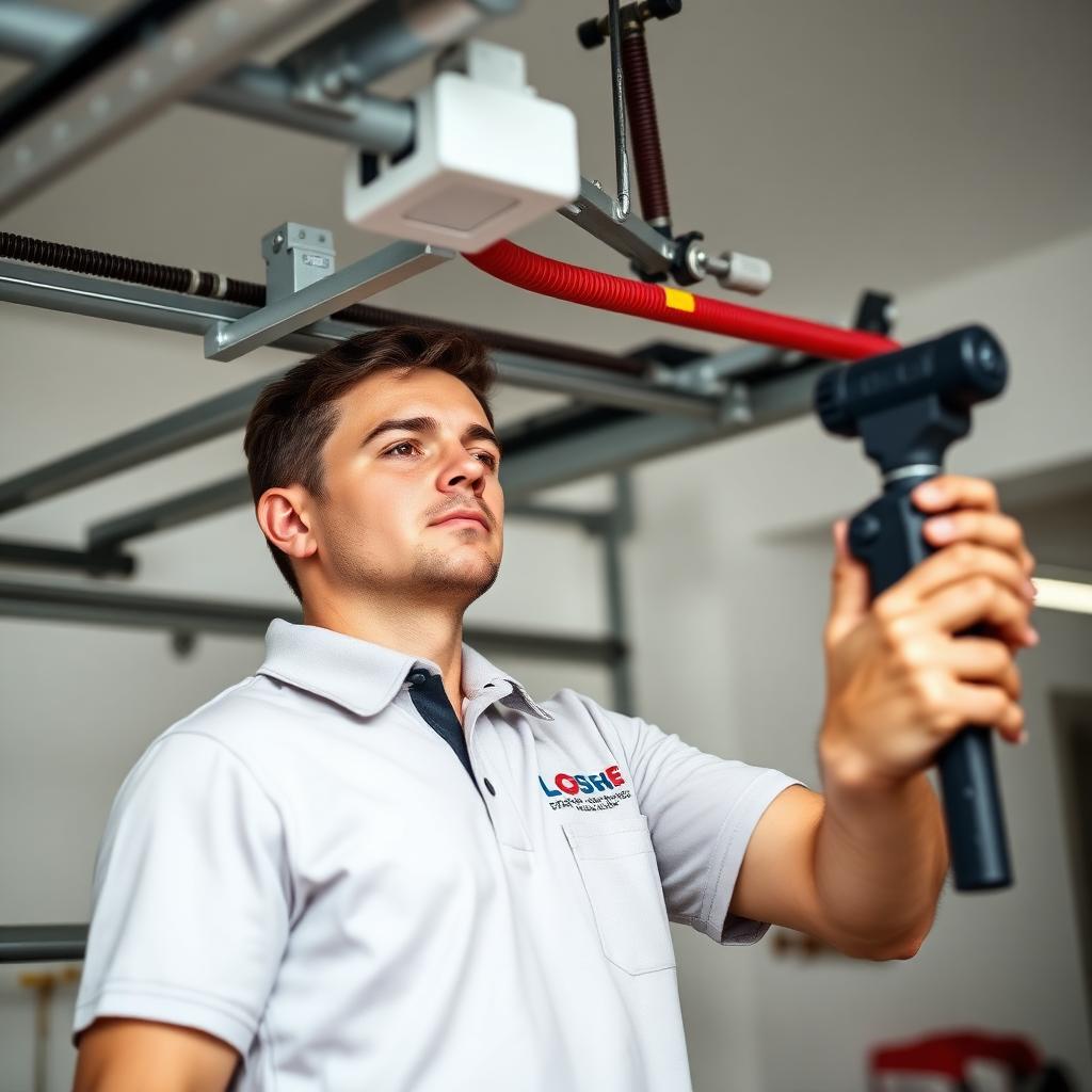 Professional garage door technician performing service in American Canyon